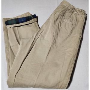 women's CABELA'S FLANNEL LINED Khaki Pants work winter warm Beige tan size‎ 12